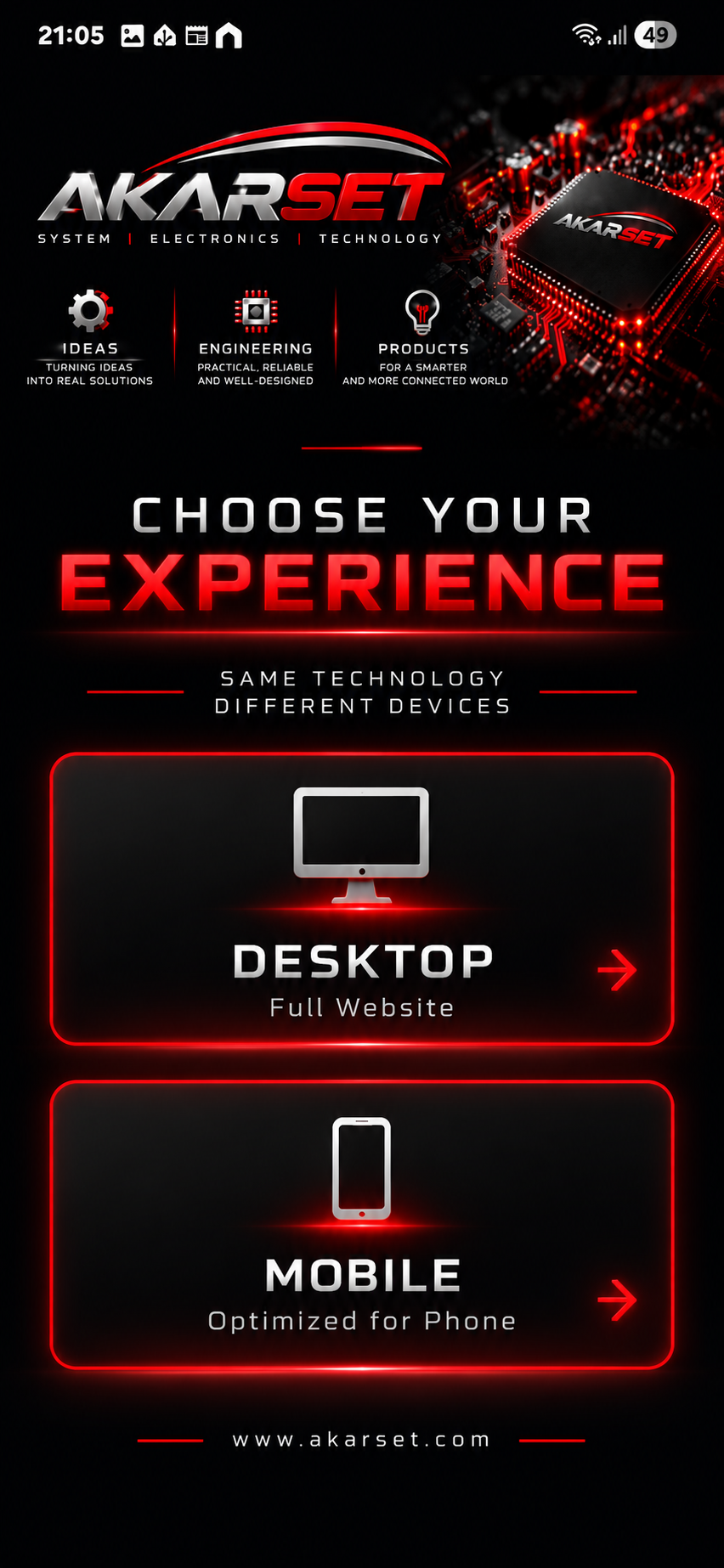 AKARSET Mobile Selection